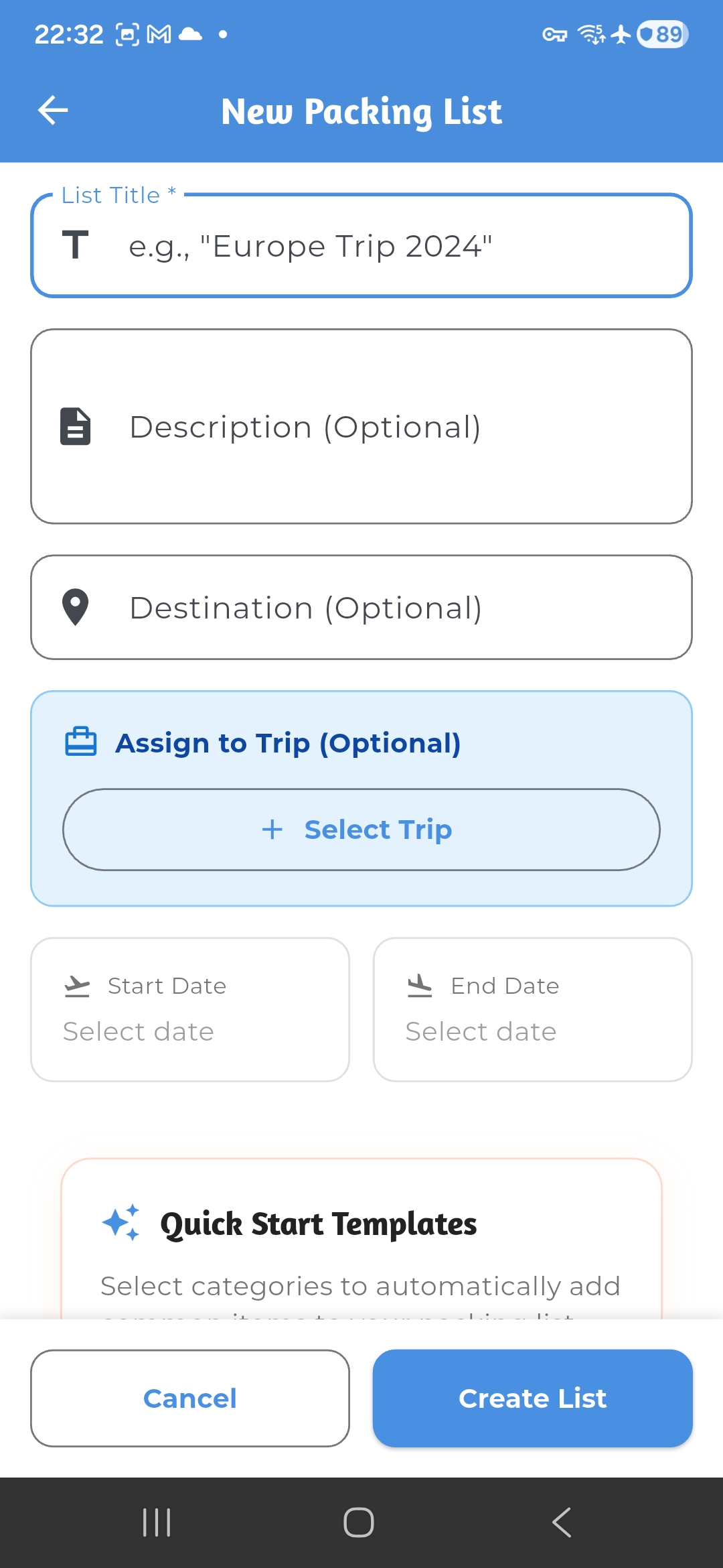 Shared Packing List 1