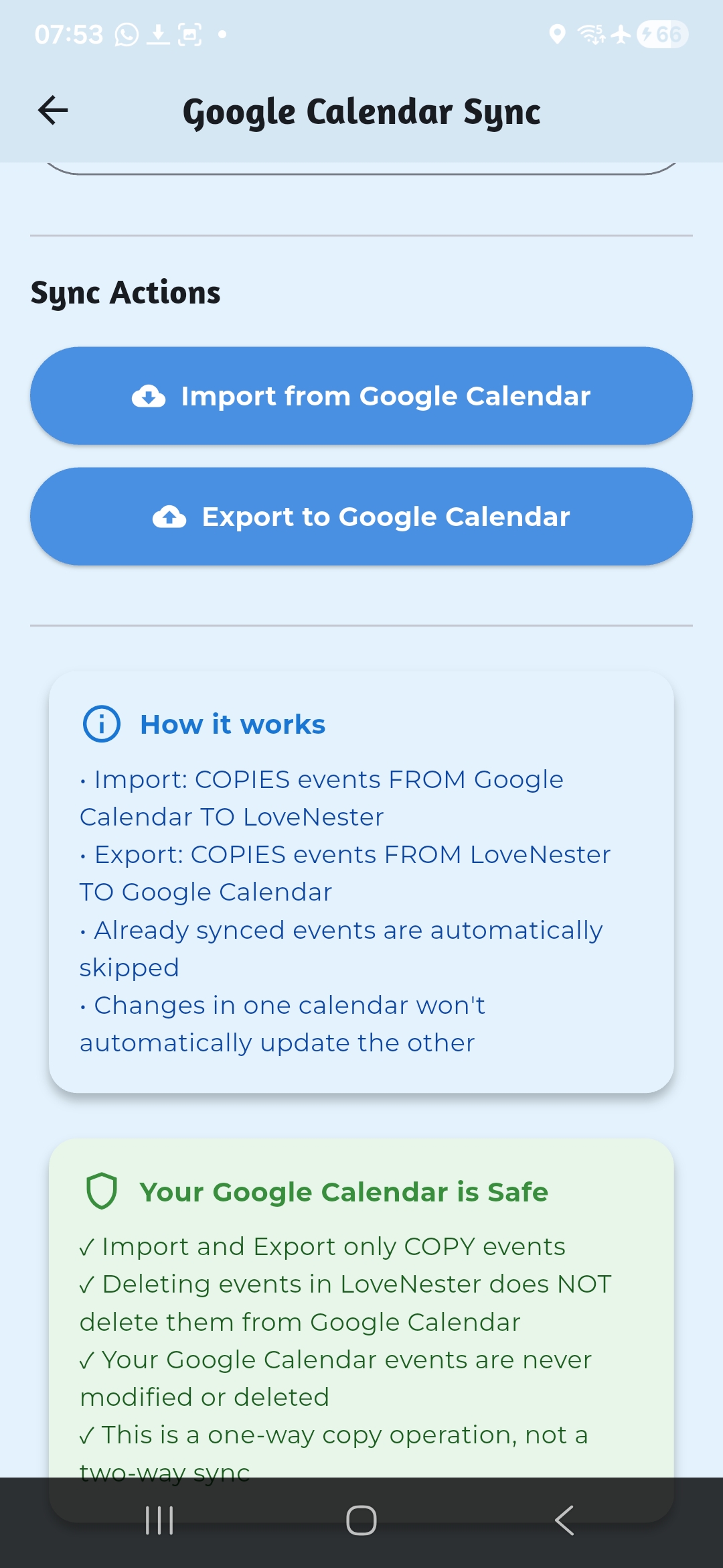 Calendar Sync